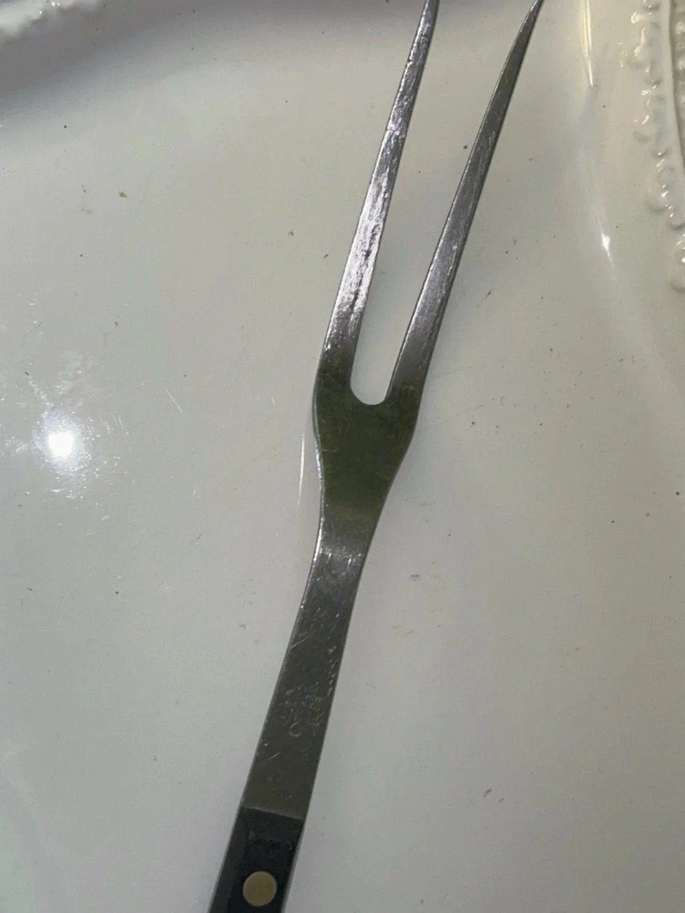 Ekco Flint Stainless Vanadium USA Meat Carving Fork 11.5 inches